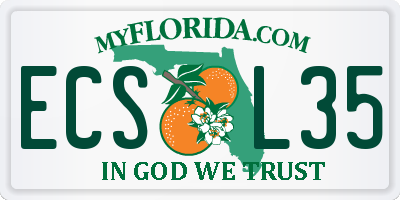 FL license plate ECSL35