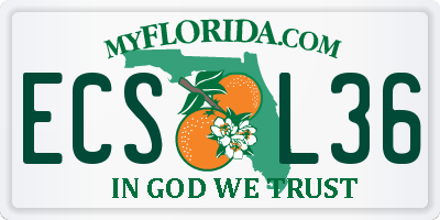 FL license plate ECSL36