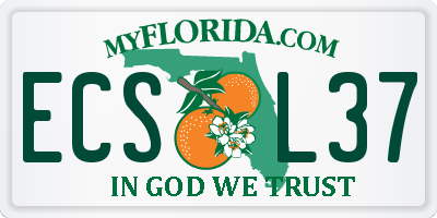 FL license plate ECSL37
