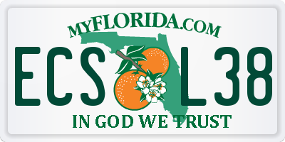 FL license plate ECSL38