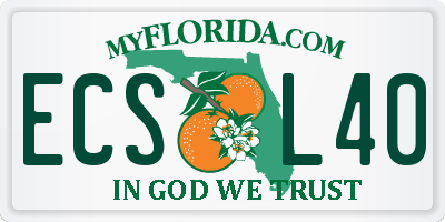 FL license plate ECSL40