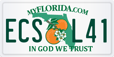 FL license plate ECSL41