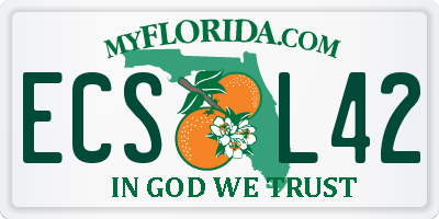 FL license plate ECSL42