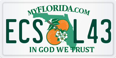 FL license plate ECSL43