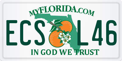 FL license plate ECSL46