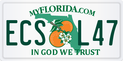 FL license plate ECSL47
