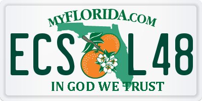 FL license plate ECSL48