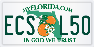FL license plate ECSL50