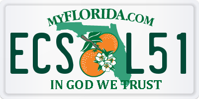 FL license plate ECSL51