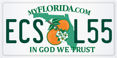 FL license plate ECSL55