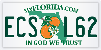 FL license plate ECSL62