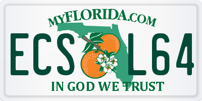 FL license plate ECSL64