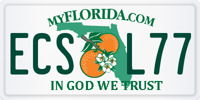 FL license plate ECSL77