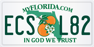 FL license plate ECSL82