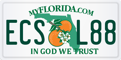 FL license plate ECSL88