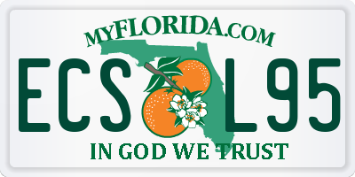 FL license plate ECSL95
