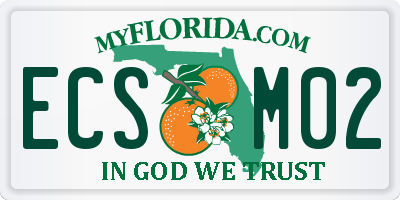 FL license plate ECSM02