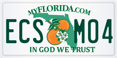 FL license plate ECSM04