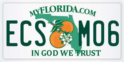 FL license plate ECSM06