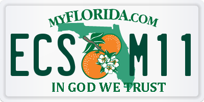 FL license plate ECSM11