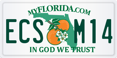 FL license plate ECSM14
