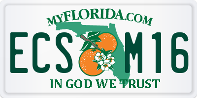 FL license plate ECSM16