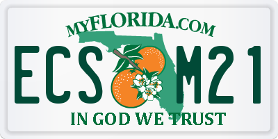 FL license plate ECSM21