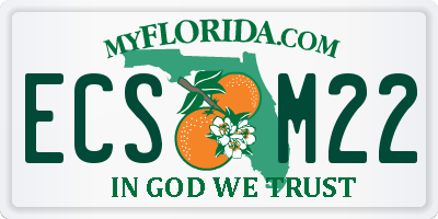 FL license plate ECSM22
