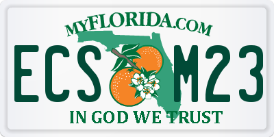 FL license plate ECSM23