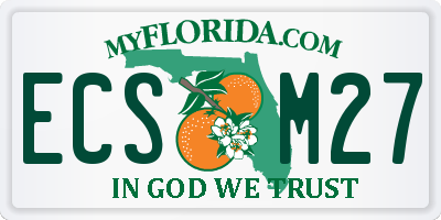 FL license plate ECSM27
