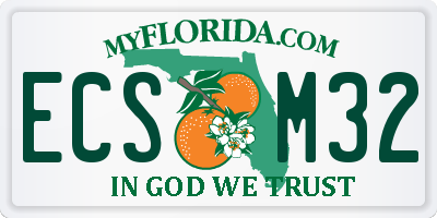 FL license plate ECSM32