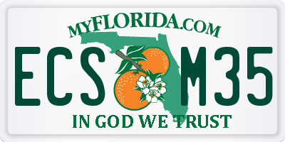 FL license plate ECSM35