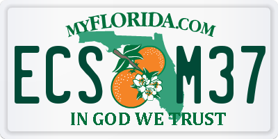 FL license plate ECSM37