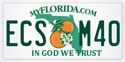 FL license plate ECSM40