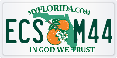 FL license plate ECSM44