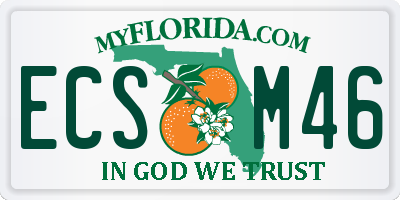 FL license plate ECSM46