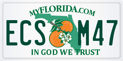 FL license plate ECSM47