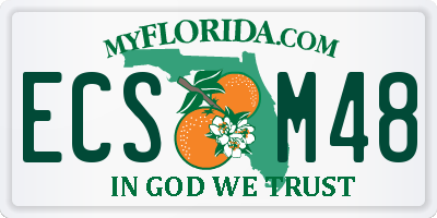 FL license plate ECSM48