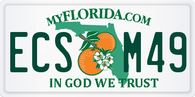 FL license plate ECSM49