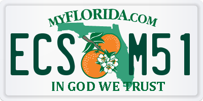 FL license plate ECSM51