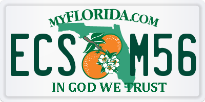 FL license plate ECSM56