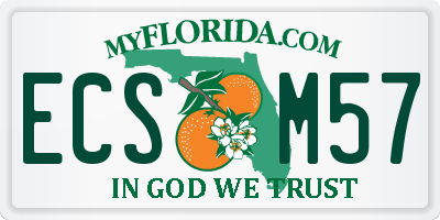 FL license plate ECSM57