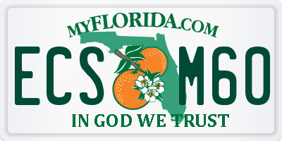 FL license plate ECSM60