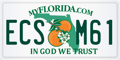 FL license plate ECSM61