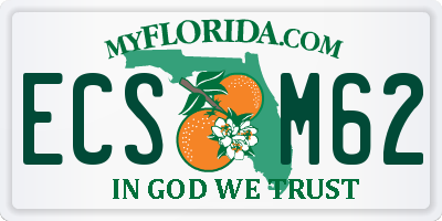 FL license plate ECSM62