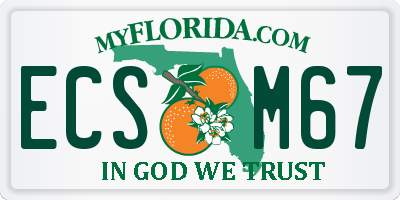 FL license plate ECSM67