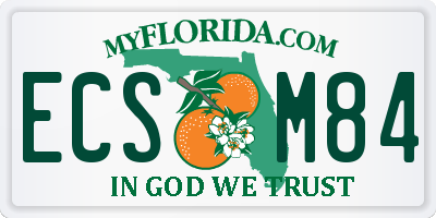 FL license plate ECSM84