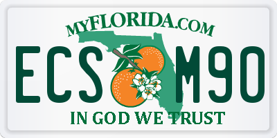 FL license plate ECSM90