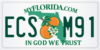FL license plate ECSM91