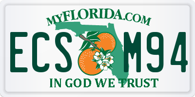FL license plate ECSM94